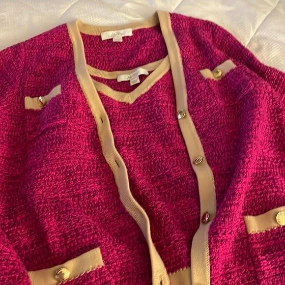 Lilly hot pink sweater set - Picture 1 of 6